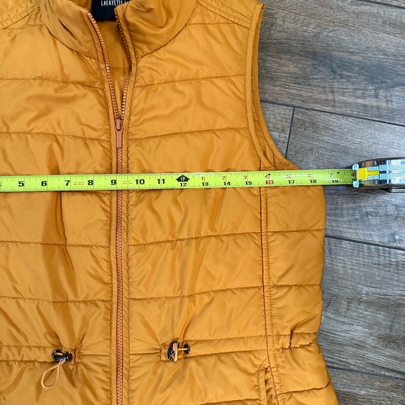 Lafayette 148 Orange Zippered Puffer Vest Small - Picture 6 of 9
